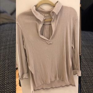 Long sleeve Collard V neck
